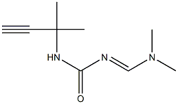 N-[(dimethylamino)methylidene]-N'-(1,1-dimethylprop-2-ynyl)urea Struktur