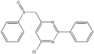 4-chloro-2-phenyl-6-[(phenylsulfinyl)methyl]pyrimidine Struktur