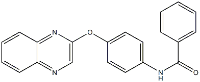 N-[4-(2-quinoxalinyloxy)phenyl]benzenecarboxamide Struktur