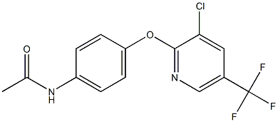 N-(4-{[3-chloro-5-(trifluoromethyl)-2-pyridinyl]oxy}phenyl)acetamide Struktur