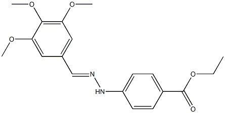 ethyl 4-[2-(3,4,5-trimethoxybenzylidene)hydrazino]benzoate Struktur