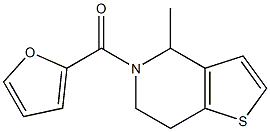 2-furyl(4-methyl-4,5,6,7-tetrahydrothieno[3,2-c]pyridin-5-yl)methanone Struktur