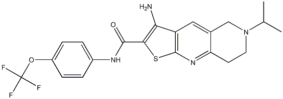 3-amino-6-isopropyl-N-[4-(trifluoromethoxy)phenyl]-5,6,7,8-tetrahydrothieno[2,3-b][1,6]naphthyridine-2-carboxamide Struktur