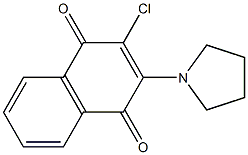 2-chloro-3-(1-pyrrolidinyl)naphthoquinone Struktur