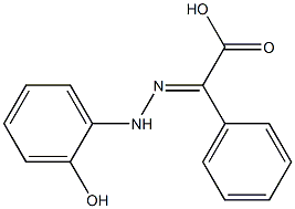 2-[2-(2-hydroxyphenyl)hydrazono]-2-phenylacetic acid Struktur