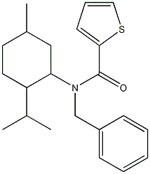 N2-benzyl-N2-(2-isopropyl-5-methylcyclohexyl)thiophene-2-carboxamide Struktur