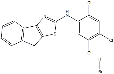 N2-(2,4,5-trichlorophenyl)-8H-indeno[1,2-d][1,3]thiazol-2-amine hydrobromide Struktur