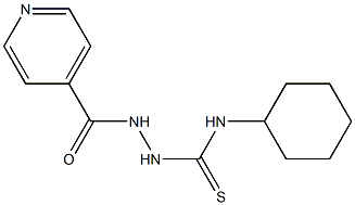 N-cyclohexyl-2-isonicotinoyl-1-hydrazinecarbothioamide Struktur