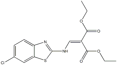 diethyl 2-{[(6-chloro-1,3-benzothiazol-2-yl)amino]methylidene}malonate Struktur