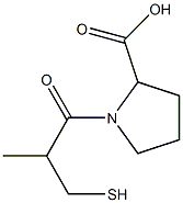 1-(3-mercapto-2-methylpropanoyl)pyrrolidine-2-carboxylic acid Struktur