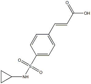 (2E)-3-{4-[(cyclopropylamino)sulfonyl]phenyl}acrylic acid Struktur