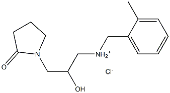 2-hydroxy-N-(2-methylbenzyl)-3-(2-oxo-1-pyrrolidinyl)-1-propanaminium chloride Struktur