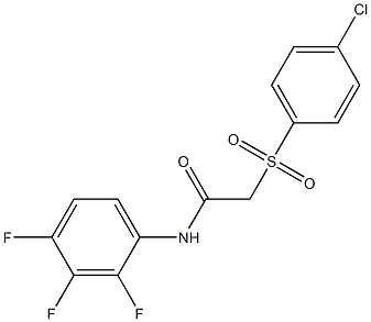 N1-(2,3,4-trifluorophenyl)-2-[(4-chlorophenyl)sulfonyl]acetamide Struktur