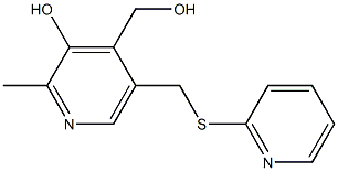 4-(hydroxymethyl)-2-methyl-5-[(2-pyridylthio)methyl]pyridin-3-ol Struktur