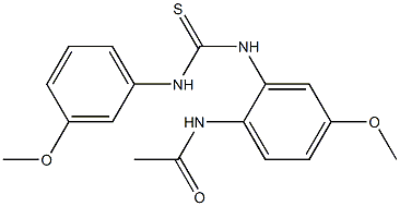 N1-(4-methoxy-2-{[(3-methoxyanilino)carbothioyl]amino}phenyl)acetamide Struktur