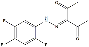 3-[2-(4-bromo-2,5-difluorophenyl)hydrazono]pentane-2,4-dione Struktur