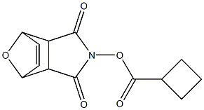 3,5-dioxo-10-oxa-4-azatricyclo[5.2.1.0~2,6~]dec-8-en-4-yl cyclobutane-1-carboxylate Struktur