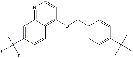 4-{[4-(tert-butyl)benzyl]oxy}-7-(trifluoromethyl)quinoline Struktur