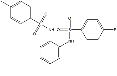 N1-(5-methyl-2-{[(4-methylphenyl)sulfonyl]amino}phenyl)-4-fluorobenzene-1-sulfonamide Struktur