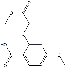 4-methoxy-2-(2-methoxy-2-oxoethoxy)benzoic acid Struktur