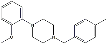 1-(2-methoxyphenyl)-4-(4-methylbenzyl)piperazine Struktur