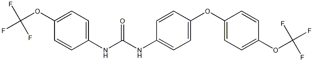 N-{4-[4-(trifluoromethoxy)phenoxy]phenyl}-N'-[4-(trifluoromethoxy)phenyl]urea Struktur