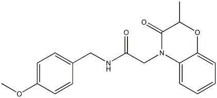 N-(4-methoxybenzyl)-2-(2-methyl-3-oxo-2,3-dihydro-4H-1,4-benzoxazin-4-yl)acetamide Struktur