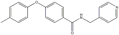 4-(4-methylphenoxy)-N-(4-pyridinylmethyl)benzenecarboxamide Struktur