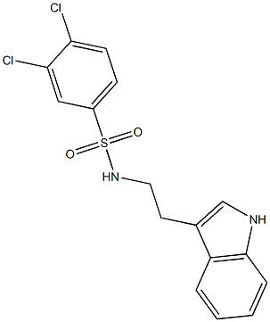 N1-[2-(1H-indol-3-yl)ethyl]-3,4-dichlorobenzene-1-sulfonamide Struktur