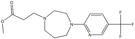 methyl 3-{4-[5-(trifluoromethyl)-2-pyridyl]-1,4-diazepan-1-yl}propanoate Struktur