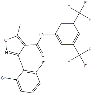 N4-[3,5-di(trifluoromethyl)phenyl]-3-(2-chloro-6-fluorophenyl)-5-methylisoxazole-4-carboxamide Struktur