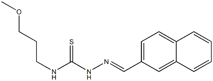 N1-(3-methoxypropyl)-2-(2-naphthylmethylidene)hydrazine-1-carbothioamide Struktur