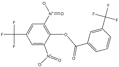 2,6-dinitro-4-(trifluoromethyl)phenyl 3-(trifluoromethyl)benzoate Struktur