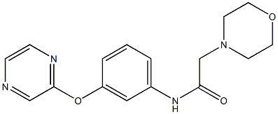 2-morpholino-N-[3-(2-pyrazinyloxy)phenyl]acetamide Struktur