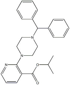 isopropyl 2-(4-benzhydrylpiperazino)nicotinate Struktur