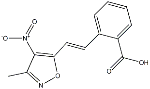 2-[2-(3-methyl-4-nitro-5-isoxazolyl)vinyl]benzenecarboxylic acid Struktur