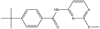 4-(tert-butyl)-N-[2-(methylsulfanyl)-4-pyrimidinyl]benzenecarboxamide Struktur