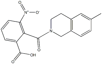 2-[(6-methyl-1,2,3,4-tetrahydroisoquinolin-2-yl)carbonyl]-3-nitrobenzoic ac id Struktur