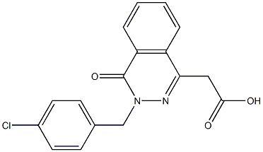 2-[3-(4-chlorobenzyl)-4-oxo-3,4-dihydro-1-phthalazinyl]acetic acid Struktur