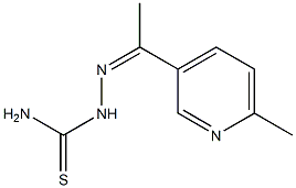 2-[1-(6-methyl-3-pyridyl)ethylidene]hydrazine-1-carbothioamide Struktur