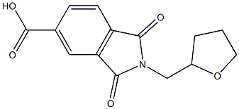 1,3-dioxo-2-(tetrahydrofuran-2-ylmethyl)isoindoline-5-carboxylic acid Struktur