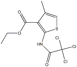 ethyl 4-methyl-2-[(2,2,2-trichloroacetyl)amino]thiophene-3-carboxylate Struktur