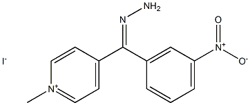 1-methyl-4-[2-(4-nitrophenyl)carbohydrazonoyl]pyridinium iodide Struktur