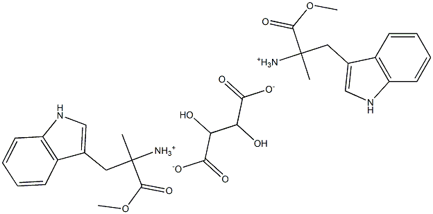 3-(1H-indol-3-yl)-1-methoxy-2-methyl-1-oxo-2-propanaminium 3-carboxy-2,3-dihydroxypropanoate Struktur