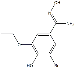 3-bromo-5-ethoxy-N',4-dihydroxybenzenecarboximidamide Struktur