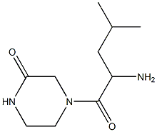 4-(2-amino-4-methylpentanoyl)piperazin-2-one Struktur