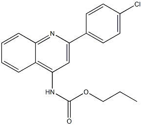 propyl N-[2-(4-chlorophenyl)-4-quinolinyl]carbamate Struktur