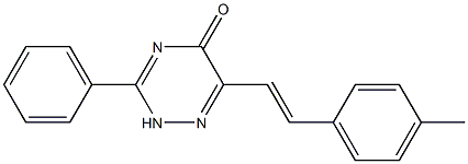 6-(4-methylstyryl)-3-phenyl-2,5-dihydro-1,2,4-triazin-5-one Struktur