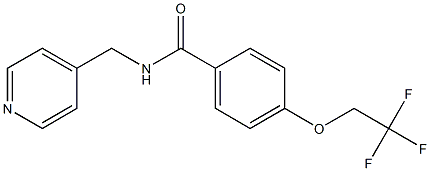 N-(4-pyridinylmethyl)-4-(2,2,2-trifluoroethoxy)benzenecarboxamide Struktur