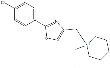 1-{[2-(4-chlorophenyl)-1,3-thiazol-4-yl]methyl}-1-methylhexahydropyridinium iodide Struktur